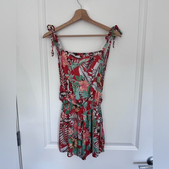 NEW! The Bikini Lab romper swimsuit coverup size XS tropical Hawaiian open back - Picture 4 of 13